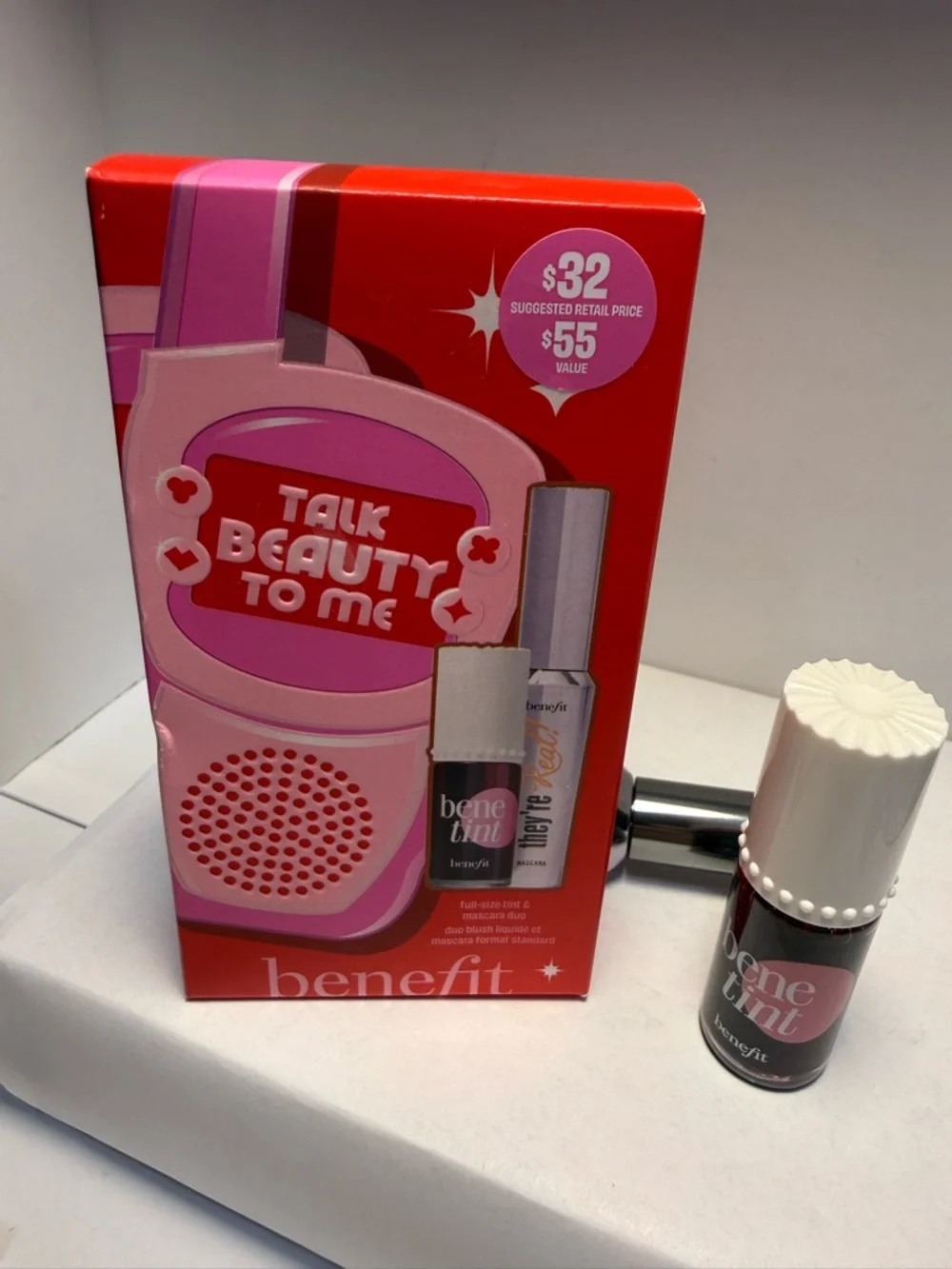Benefit Talk Beauty To Me Set Benetint 6ml They’re Real Mascara Duo New